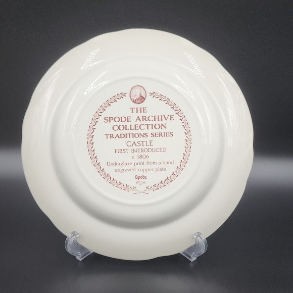 SPODE The Spode Archive Collection CASTLE 10 Inch Plate England Cranberry NWT - Picture 6 of 7